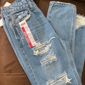 Denim mom jeans